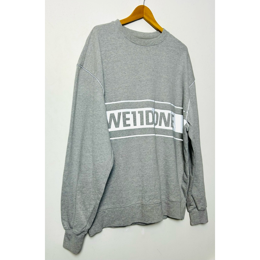 We11done Reflective Logo french terry sweatshirt