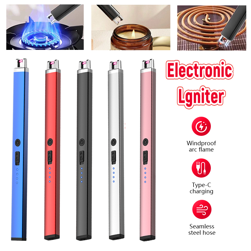 ที่จุดเตาแบบไฟฟ้า ปืนจุดไฟพกพา ที่จุดเทียนหอมElectric Lighterแบบไฟฟ้า ชาร์จUSB