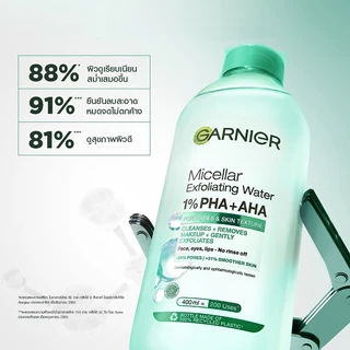 การ์นิเย่ ไมเซล่า เอ็กซ์โฟลิเอตติ้ง วอเตอร์ 400 มล.GARNIER MICELLAR EXFOLIATING WATER 400 ML.