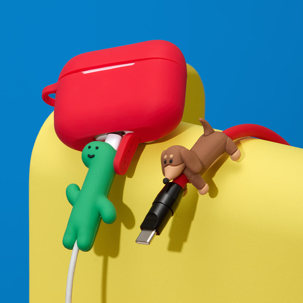 JOGUMAN Stubby Neighborhood - Cable Bite Woody ซิลิโคนถนอมสายชาร์จ