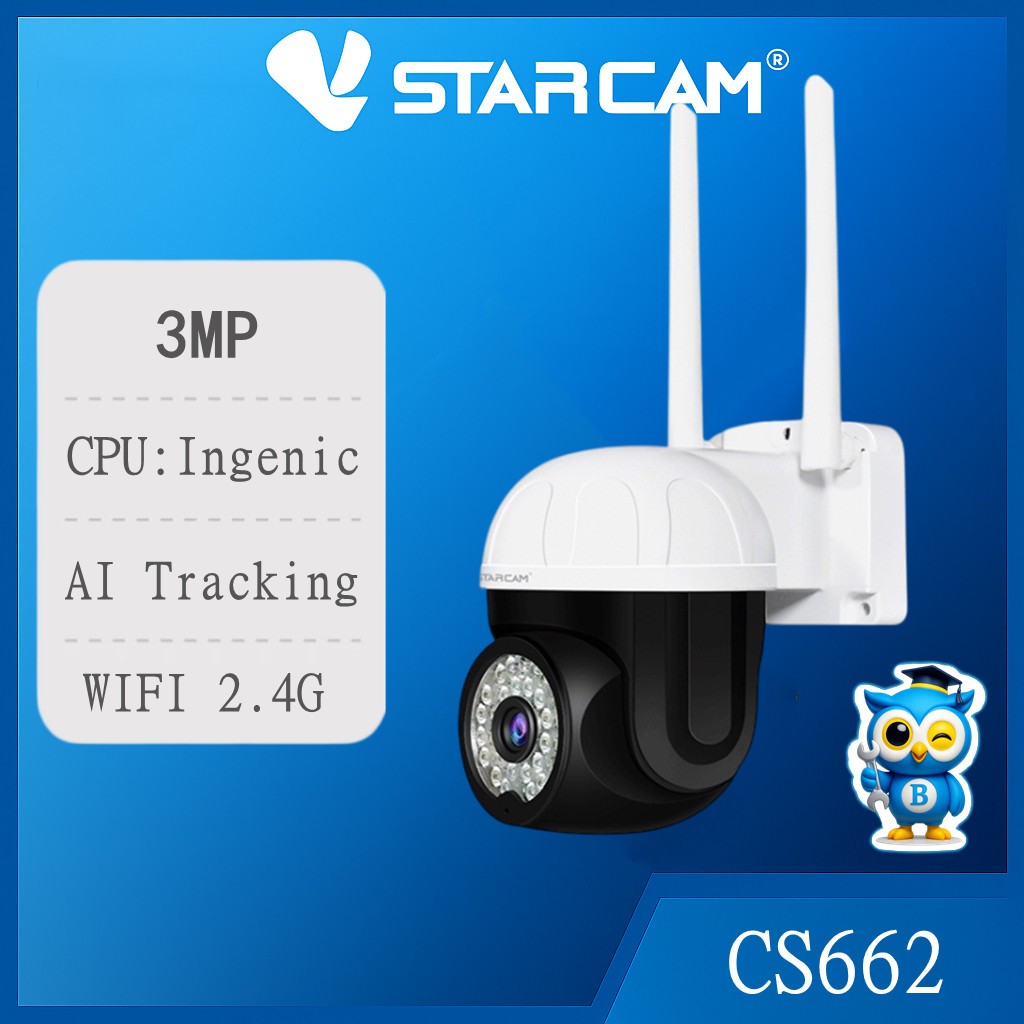 Vstarcam CS662  CS96PRO กล้องวงจรปิดไร้สาย Outdoor ความละเอียด 3MP(1296P) กล้องนอกบ้าน ภาพสี มีAI+ ค