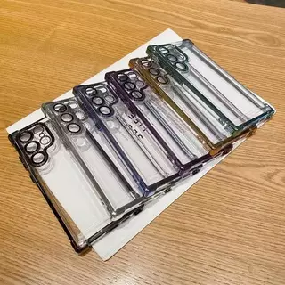 ส่งด่วน เคสใสกันมุมขอบสี สำหรับ Samsung S26 S26Plus S26Ultra S24Ultra S25Ultra S23Ultra กระกันแทก 4มุม ขอบสี หรูหรา E1