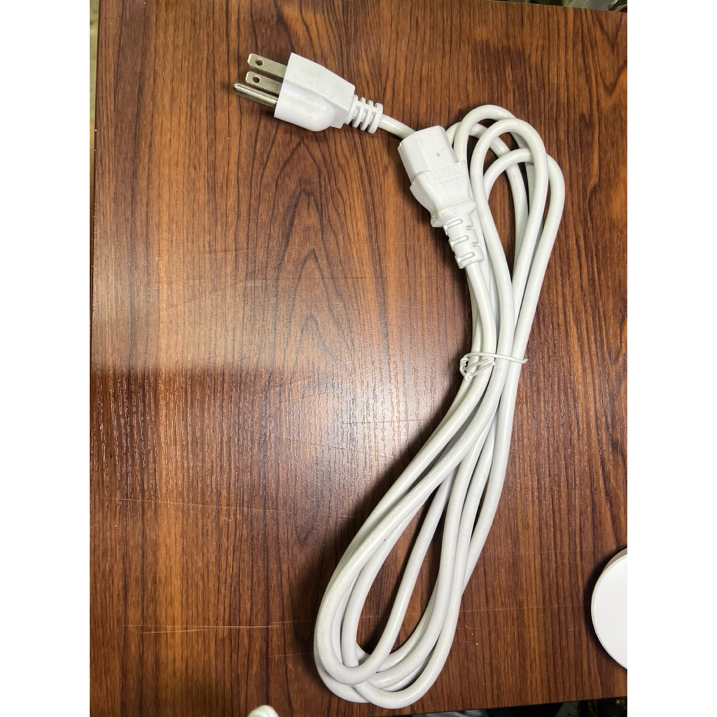 สาย AC Power 3* 18 AWG สีขาวคุณภาพดี (1 เส้น) ตรงเฟส Phase  ยาว 3 เมตร