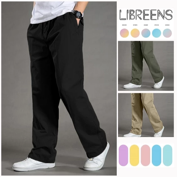 กางเกงผู้ชายแบบกว้าง ผ่อนคลาด และเป็นเส้นตรง สไตล์แพคแอนด์เรล็กซ์ ผ้าดีคุณภาพ โปรโมชั่นอย่างมาก