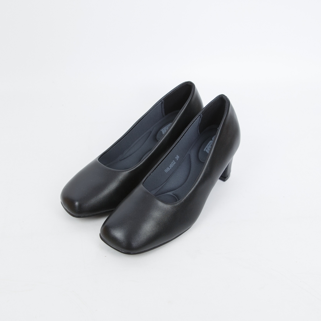 คัทชูส้นสูง Baoji (BBJ602) คัทชูคู่ใจสาวทำงาน! ส้นมั่นคง หนังนิ่ม เดินสบายได้ทั้งวัน! [แถมฟรีกันกัด]