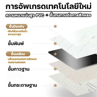 Fablen.Kติดบนผนังซีเมนต์โดยตรง วอลเปเปอร์ ลายไม้ กันความชื้ ทนต่อการสึกหรอ วอลเปเปอร์ติดผนัง ฉีกแล้วติด สติ๊กเกอร์ลายไม้