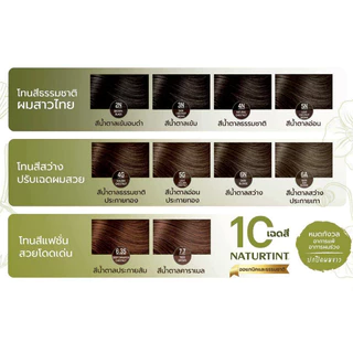NATURTINT เจลย้อมผมจากสารสกัดธรรมชาติ – นำเข้าจากสเปน ย้อมสี + บำรุง + ปิดผมขาว ครบจบในกล่องเดียว 1กล่อง 170 ml