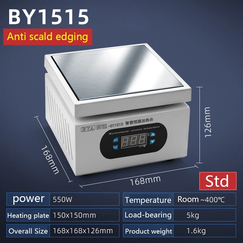 【NEW】แผ่นทําความร้อนไฟฟ้า อลูมิเนียม 0-400℃ บอร์ดวงจรพิมพ์ หน้าจอ LCD สําหรับซ่อมแซมโทรศัพท์มือถือ BGA PTC Heating Plate