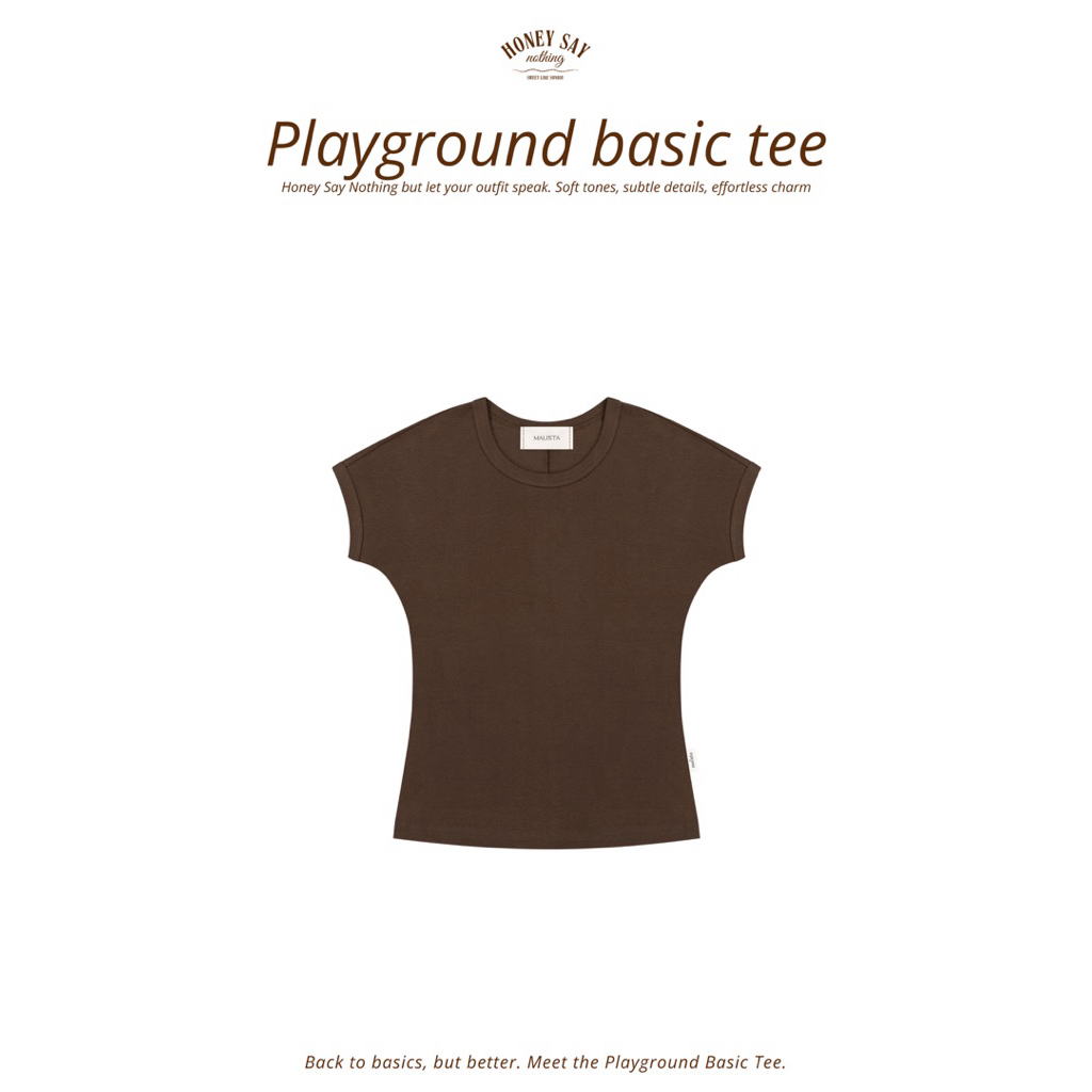Malista – Playground Basics Tee เสื้อยืดผ้าร่อง ราคา ถูกที่สุด ดีลบีเคเค แกลเลอรีภาพที่ 8