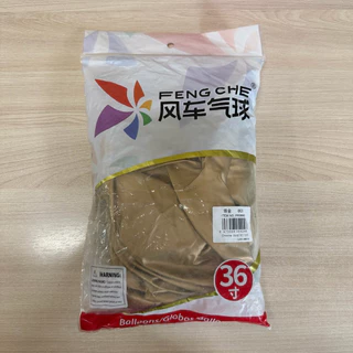 ลูกโป่งสีทองโครเมี่ยม ยี่ห้อ Fengche เนื้อหนา ไม่แตกง่าย (ราคาต่อใบ) พร้อมส่งจากไทย