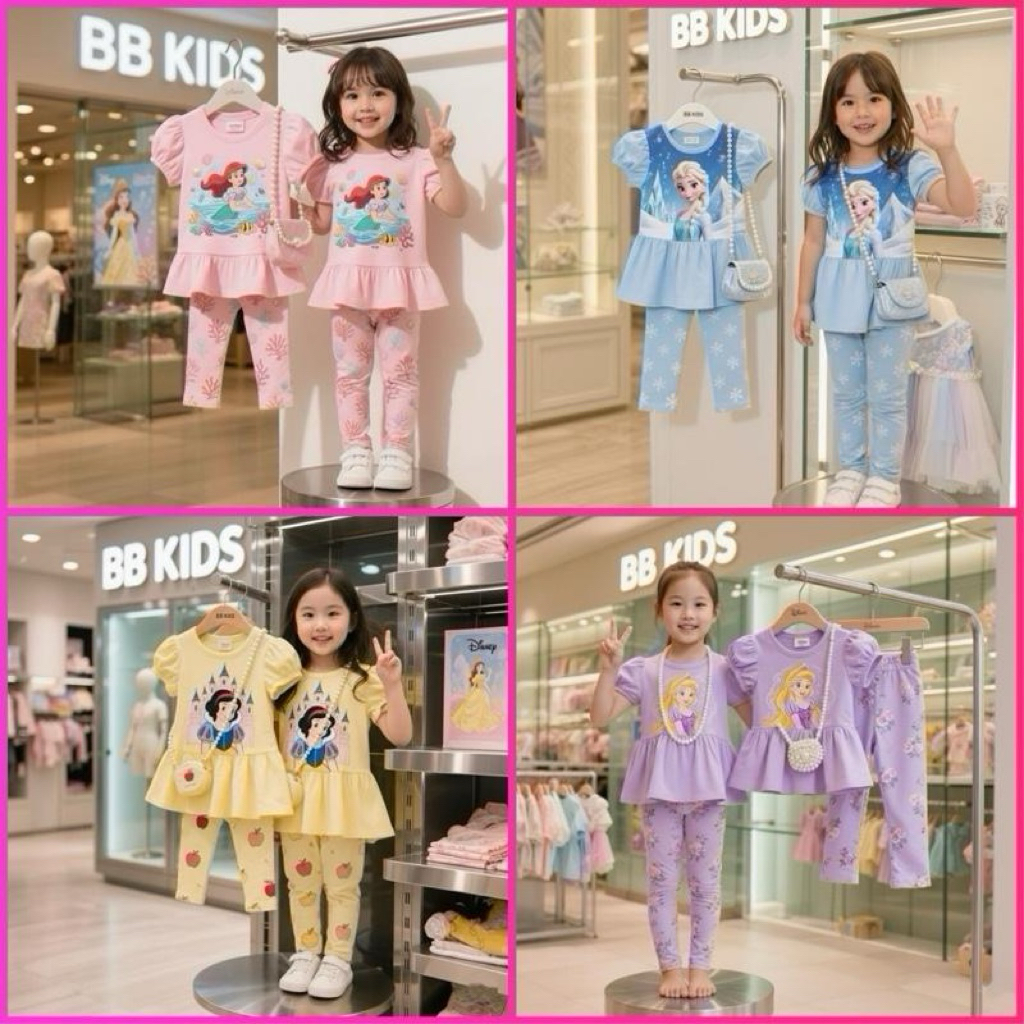 ชุดเซตเจ้าหญิง ผ้าคอลตอต BB.KIDS(100-140)