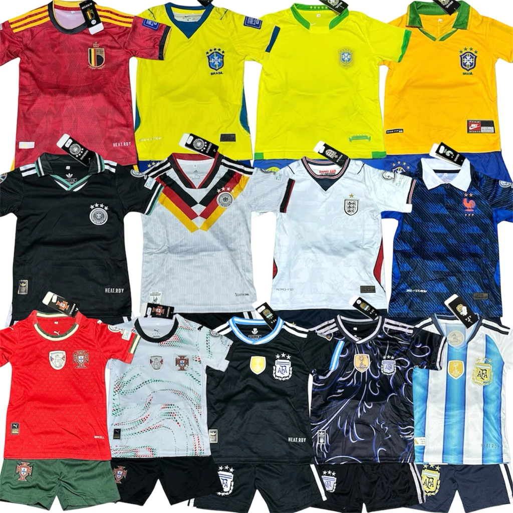 ชุดกีฬาฟุตบอลเด็กเสื้อกับกางเกงเด็กชายหญิงใส่ได้