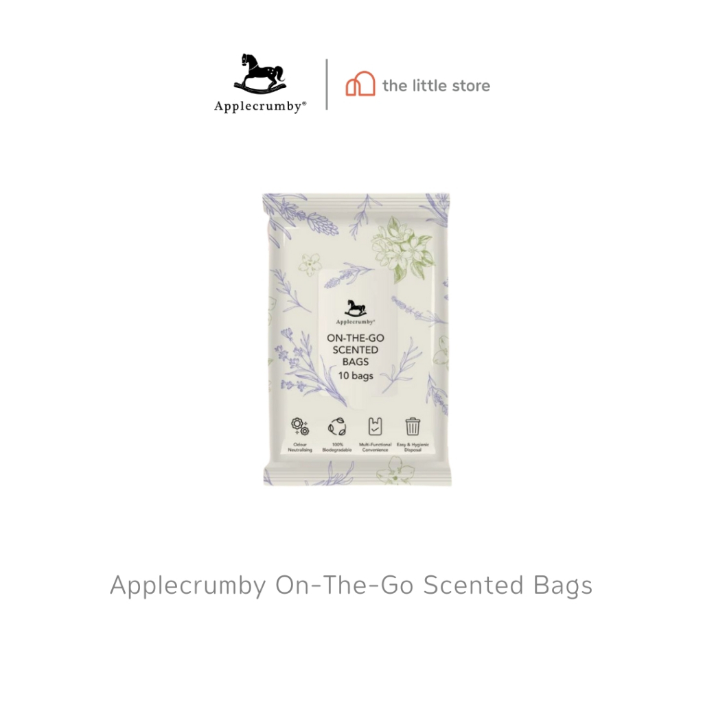 Applecrumby On-The-Go Scented Bags ถุงขยะเก็บกลิ่น แบบหอม 1 แพ็ค 10 ใบ