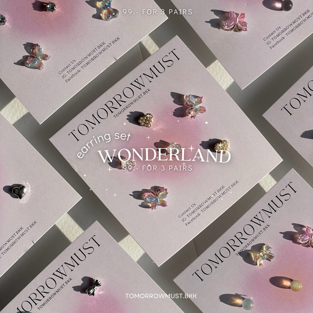 🦋✨🌸 wonderland set earring silver925 🌸✨🦋