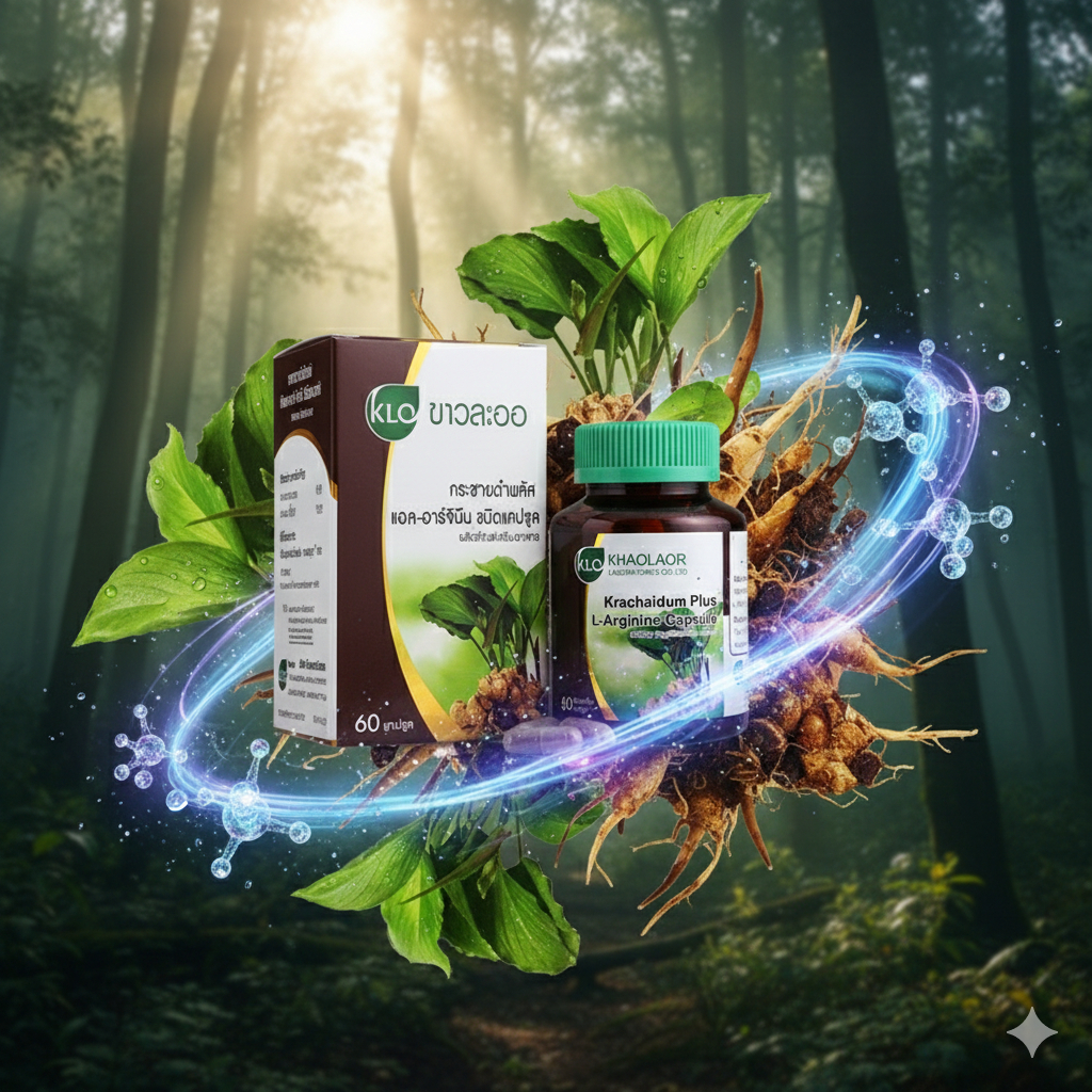 ขาวละออ กระชายดำพลัส แอล-อาร์จินีนชนิดแคปซูล 60แคปซูล/ขวด