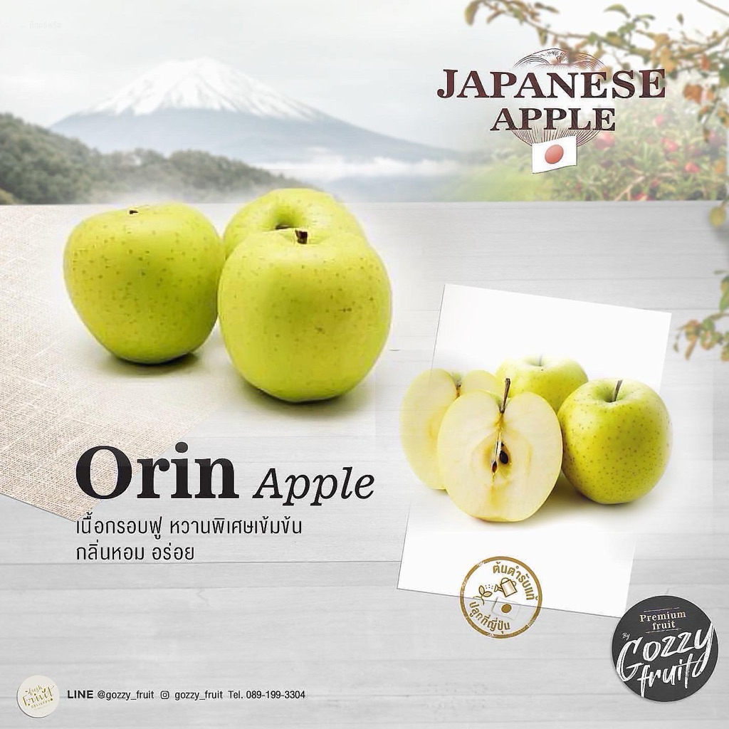 แอปเปิ้ลญี่ปุ่น Orin จัมโบ้ไซส์ ชุดกล่อง 4 ผล