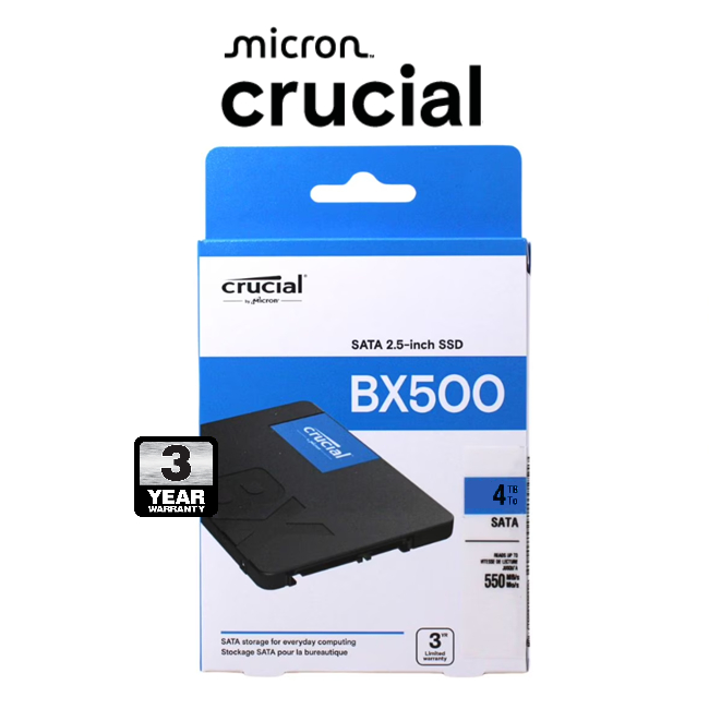 Crucial 4TB BX500 SATA3 2.5  SSD