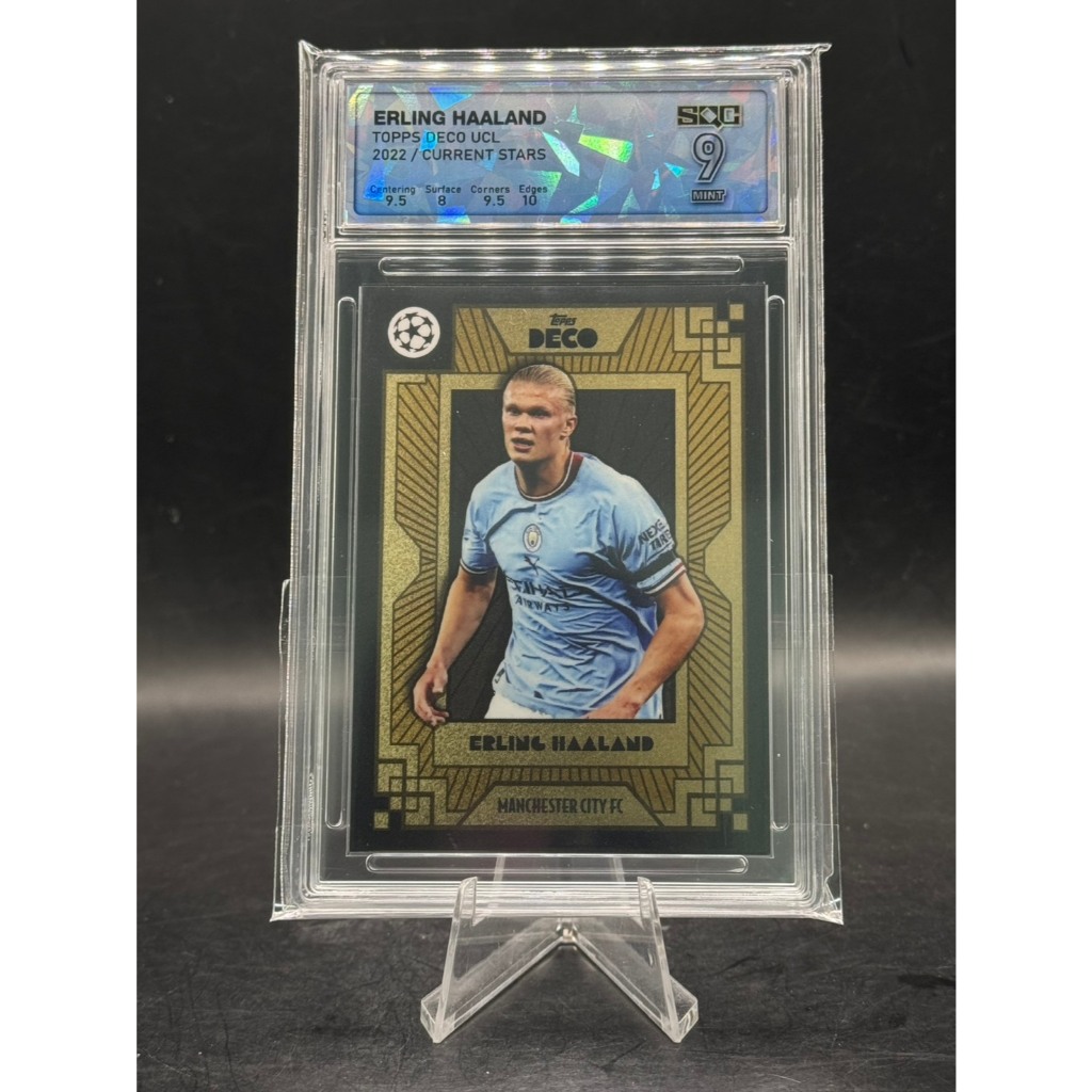 **SQC 9 MINT** 2022 Topps Deco UCL Erling Haaland **Current Stars** Insert Graded Card