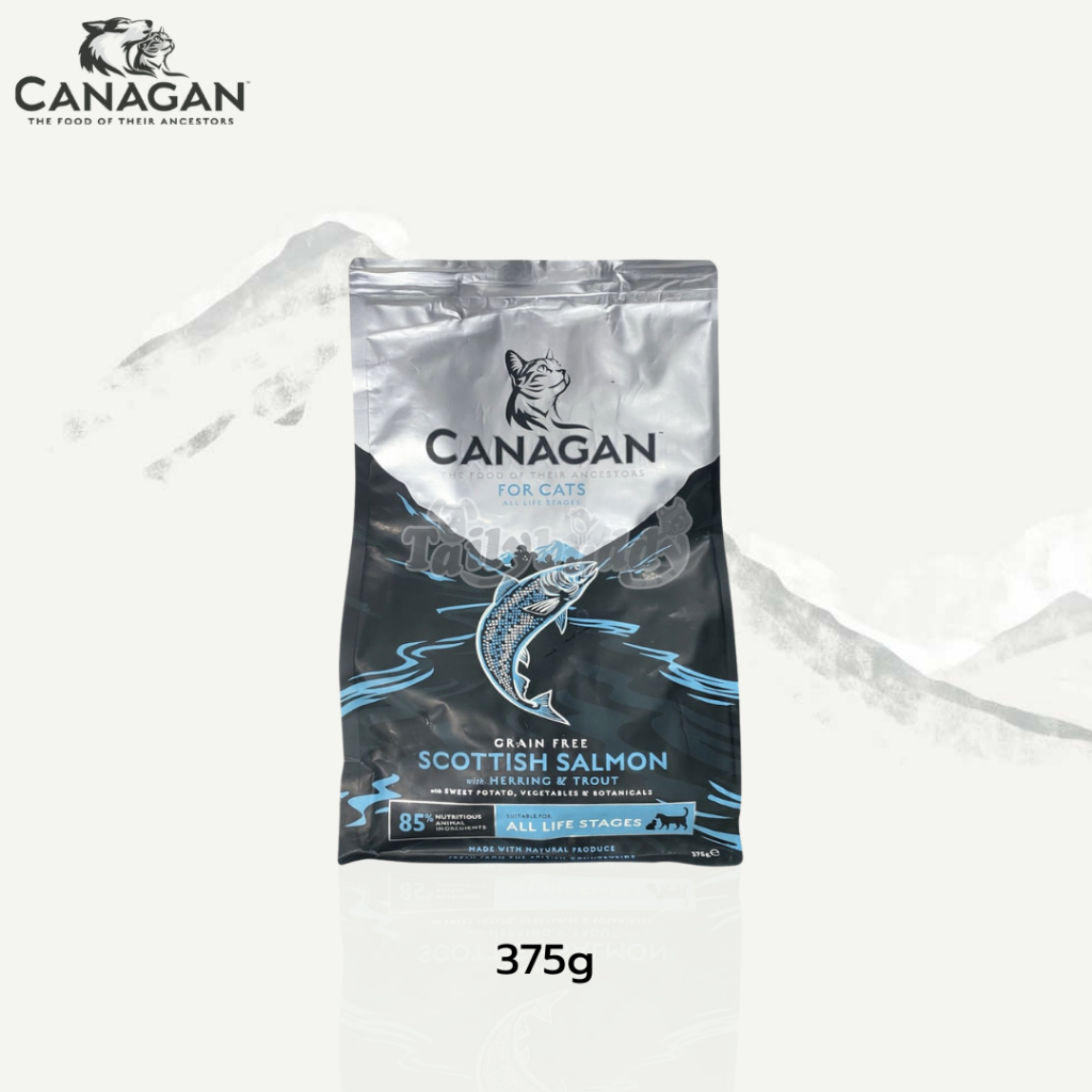 ล็อตใหม่ล่าสุด ! Canagan Scottish Salmon for Cats คานาแกน สคอททิช แซลมอน อาหารลูกแมว และแมวโต บำรุงขน ลดการเป็นนิ่ว