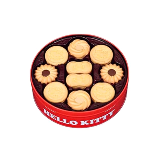 Bourbon Hello Kitty Butter cookie box 60 piecesเบอร์บอนฮัลโหลคิดตี้บัตเตอร์คุกกี้รสชาติหอมเนยหวานนิดมีหลายรสในกล่อง