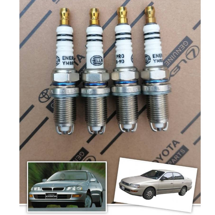 หัวเทียน TOYOTA CORONA ทุกรุ่นย้อย 3SFE/4AFE ST/EXSIORทุกเครื่อง ของใหม่4หัวทนตรงสเป็คใช้ดีสุด