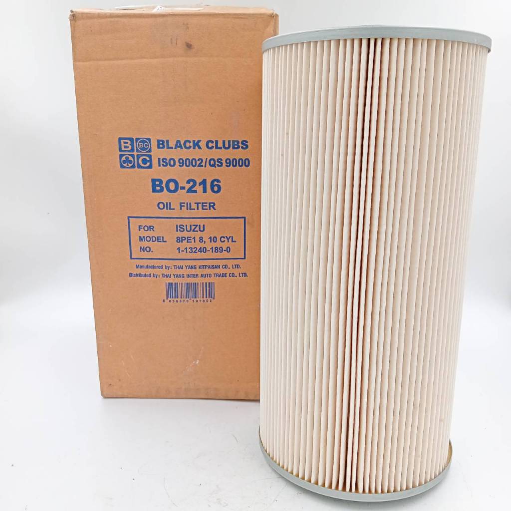 กรองน้ำมันเครื่องอีซูซุ EXZ10 TD1,12PD1 BLACK CLUBS BO-216 1-13240-189-0