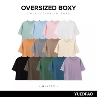 Yuedpao Oversized BOXY ผ้าหนายับยากรีดง่าย เสื้อยืดทรงหลวม ดีไซน์คลาสสิค เสื้อยืดเปล่า โอเวอร์ไซส์