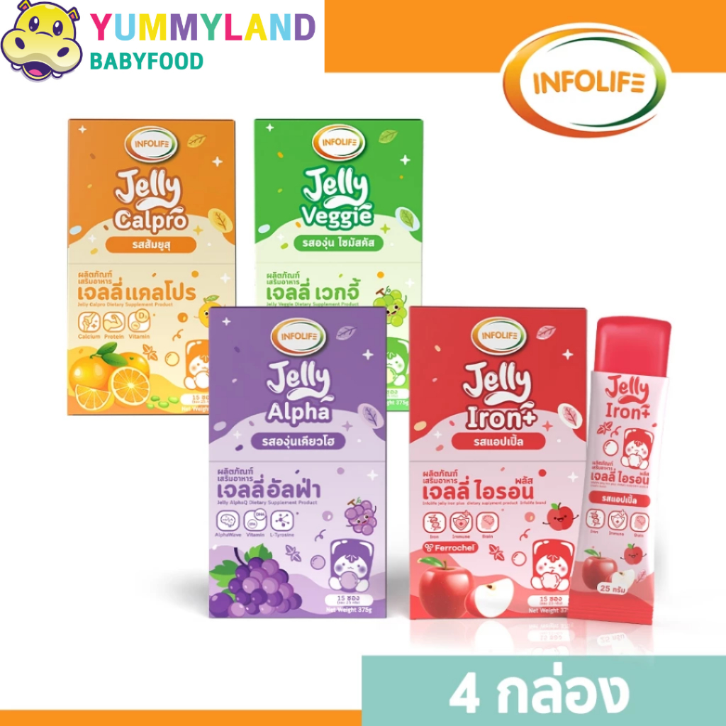(มีส่งด่วน) Infolife Jelly อินโฟว์ไลฟ เจลลี่ วิตามินเด็ก เจลลี่ไฟเบอร์ มีฮาลาล