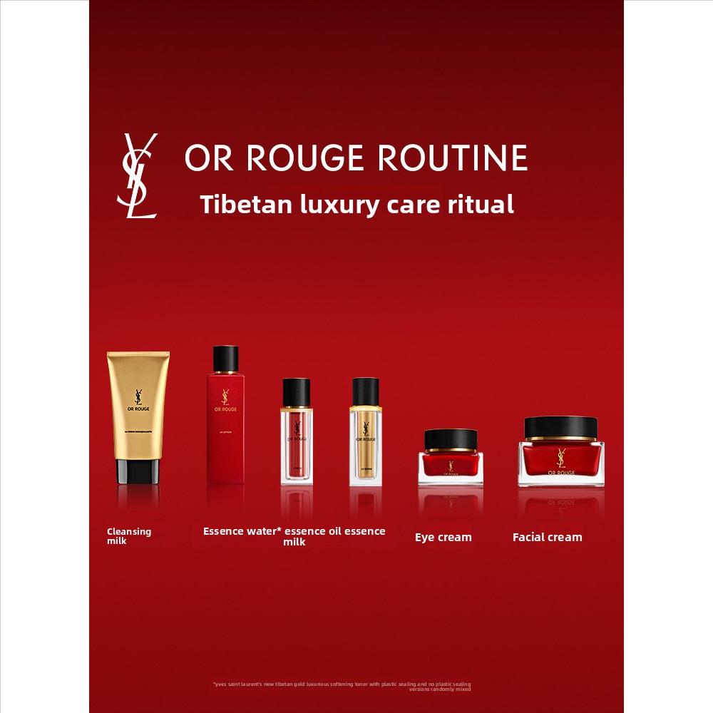 50YSL Saint Laurent Hidden Gold Face Cream - Rarely Available, Enhances Firmness with Intense Red Pi