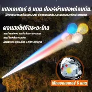 CRX [รุ่นใหม่] ไฟฉายคาดหัว ปรับแสงได้5สี เซ็นเซอร์อัจฉริยะ จอแสดงผล กันน้ำทนตก ยิงระยะสูงสุด1000ม ไฟส่องสัตว์