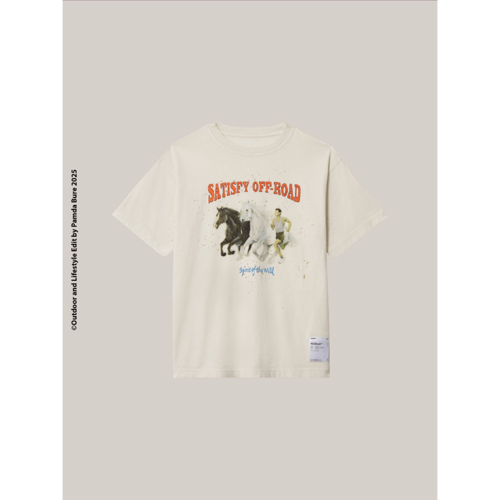 🚩SATISFY Running MothTech™ T-Shirt Off-White Spirit of the Horses