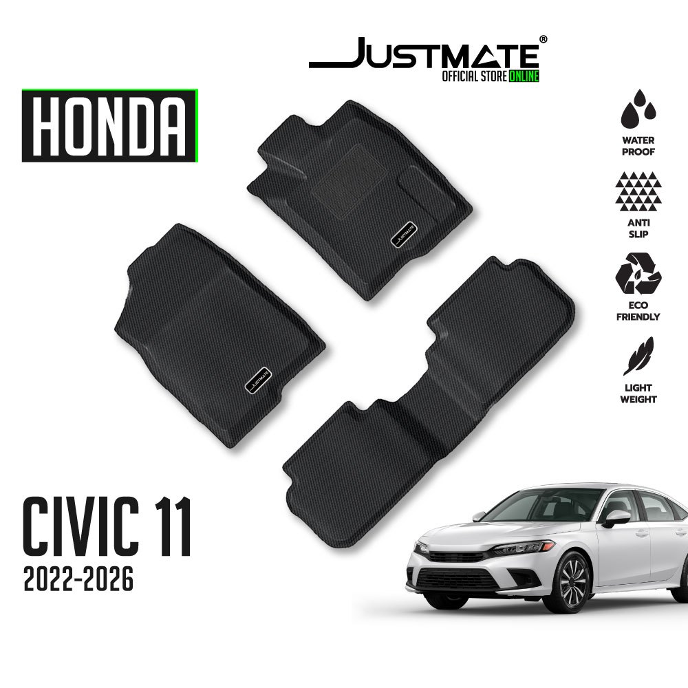 [JUSTMATE] HONDA พรมปูพื้นรถยนต์ CIVIC FE 2022 - 2026 e:HEV