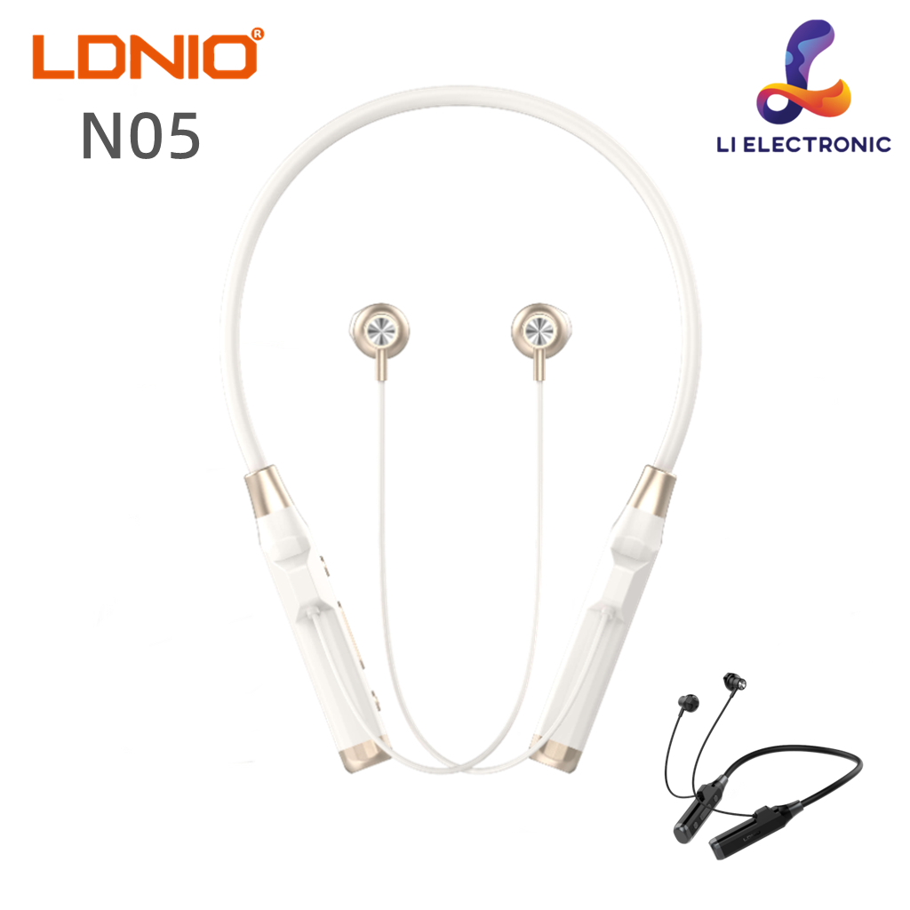 LDNIO N05 หูฟัง Bluetooth 5.4 สำหรับเล่นกีฬา หูฟังแบบคล้องคอ N05