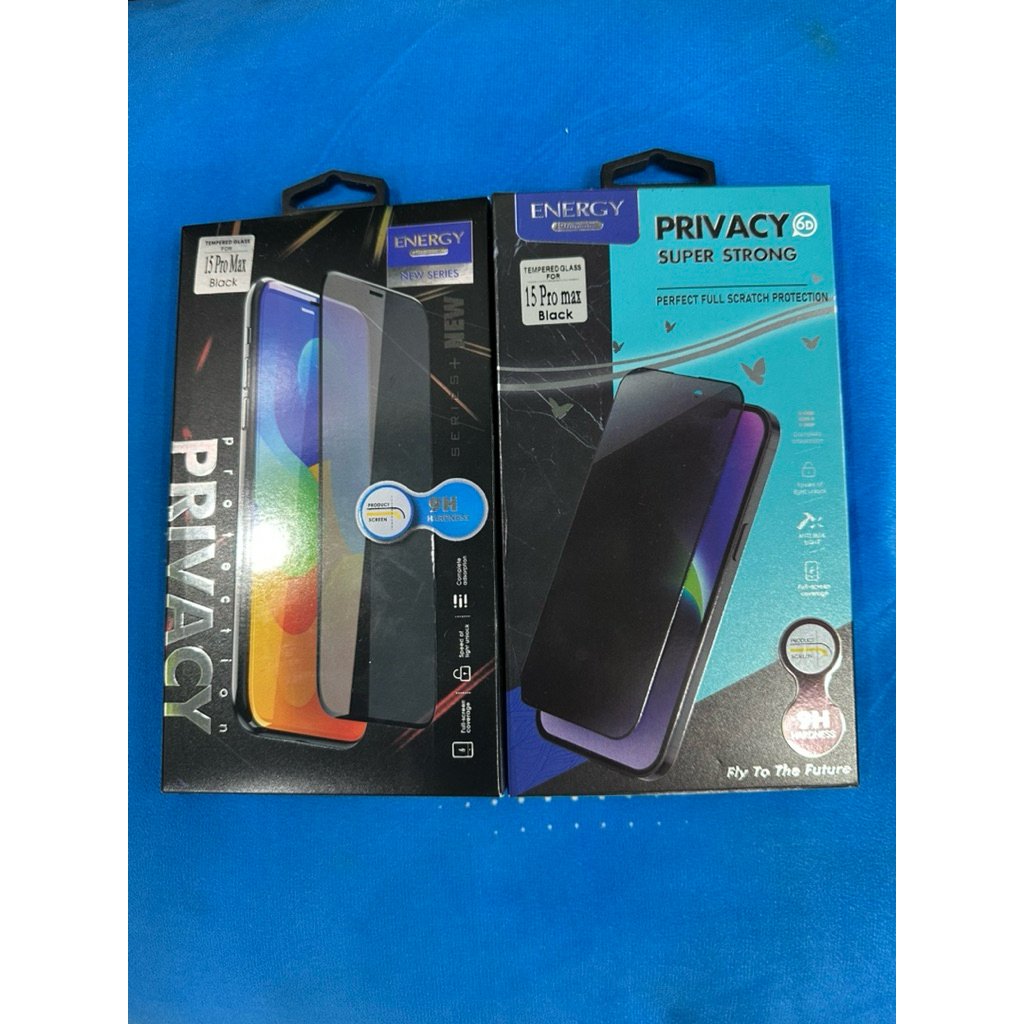 ฟิล์มกันเสือก  ไอโฟน 15 15plus 15pro 15Promax เพิ่มความเป็นส่วนตัว privacy ไพรเวซี่ ฟิล์ม Energy กระ
