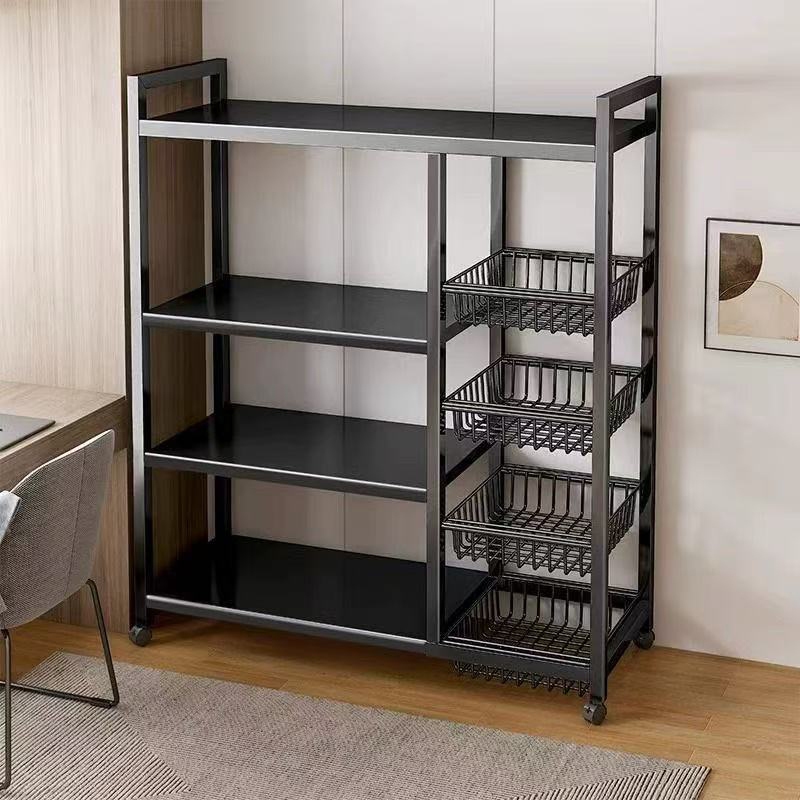 Greenfors ชั้นวางของในครัว ชั้นเก็บของในห้องครัวมีล้อเลื่อน ชั้นเหล็กอเนกประสงค์ มีตะกร้าใส่ของ รุ่น 2373-2374