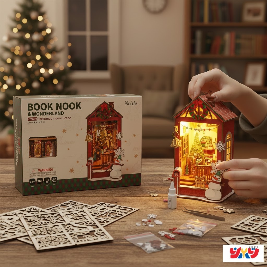 Robotime DIY ชุดโมเดลตัวต่อไม้ RBT Christmas Indoor Scene