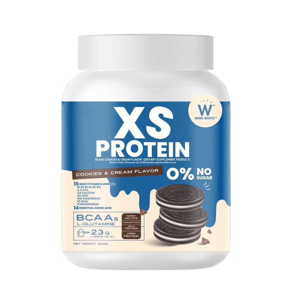 [ของแท้] Wink White Protein โปรตีนวิงค์ไวท์ โปรตีนพืช1กระปุก 240กรัม