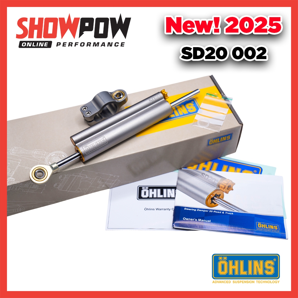 (พร้อมส่ง!) ใหม่! 2025 กันสะบัด Ohlins SD20 001 Steering Damper Stroke 90 Ti ของแท้
