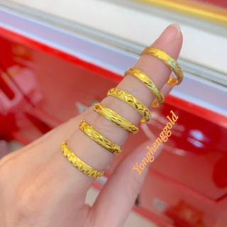 แหวนทอง1กรัมYonghenggold ทองแท้96.5% มีใบรับประกัน ทักแชทเลือกลายได้รับ