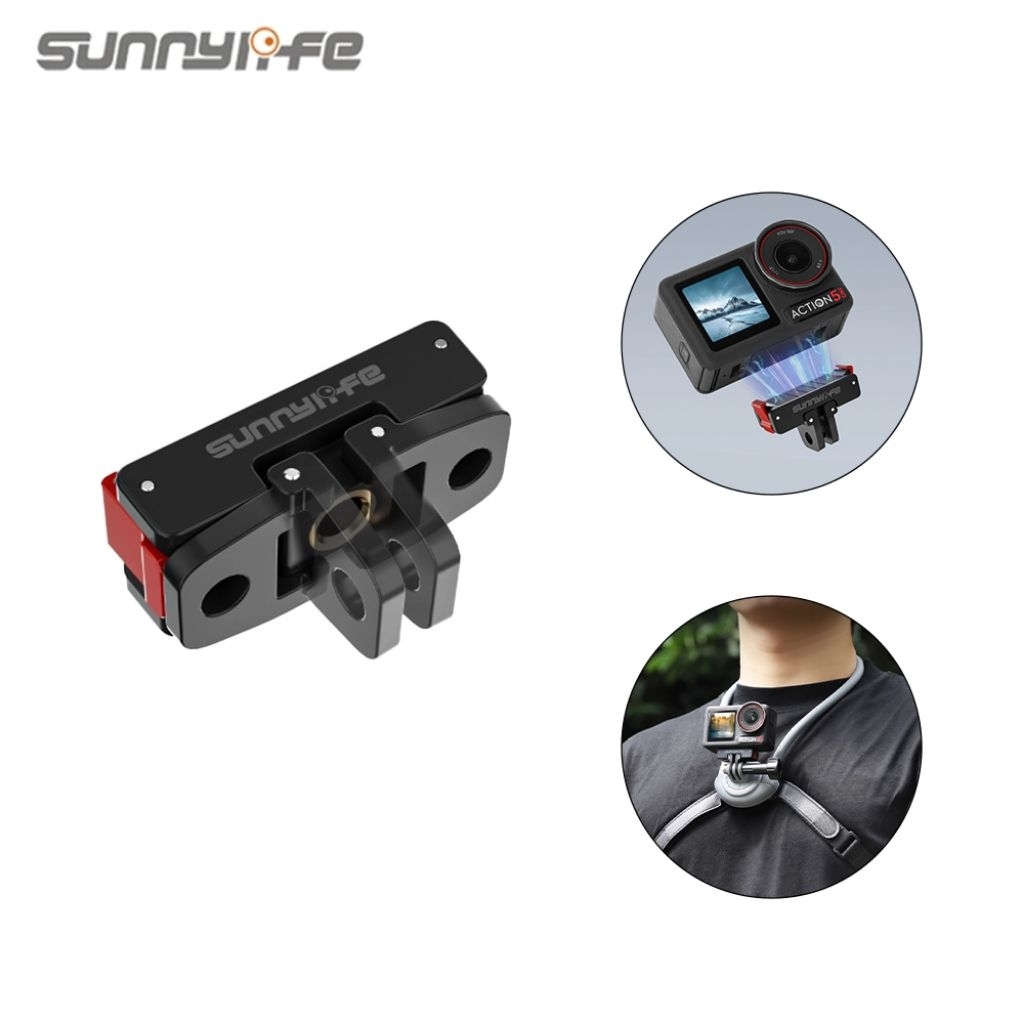 Sunnylife DJI Action 5 Pro / 4/3 Magnetic Quick Release Adapter OA5-AD887-D unnaa ยึดติดแรงแม่เหล็ก