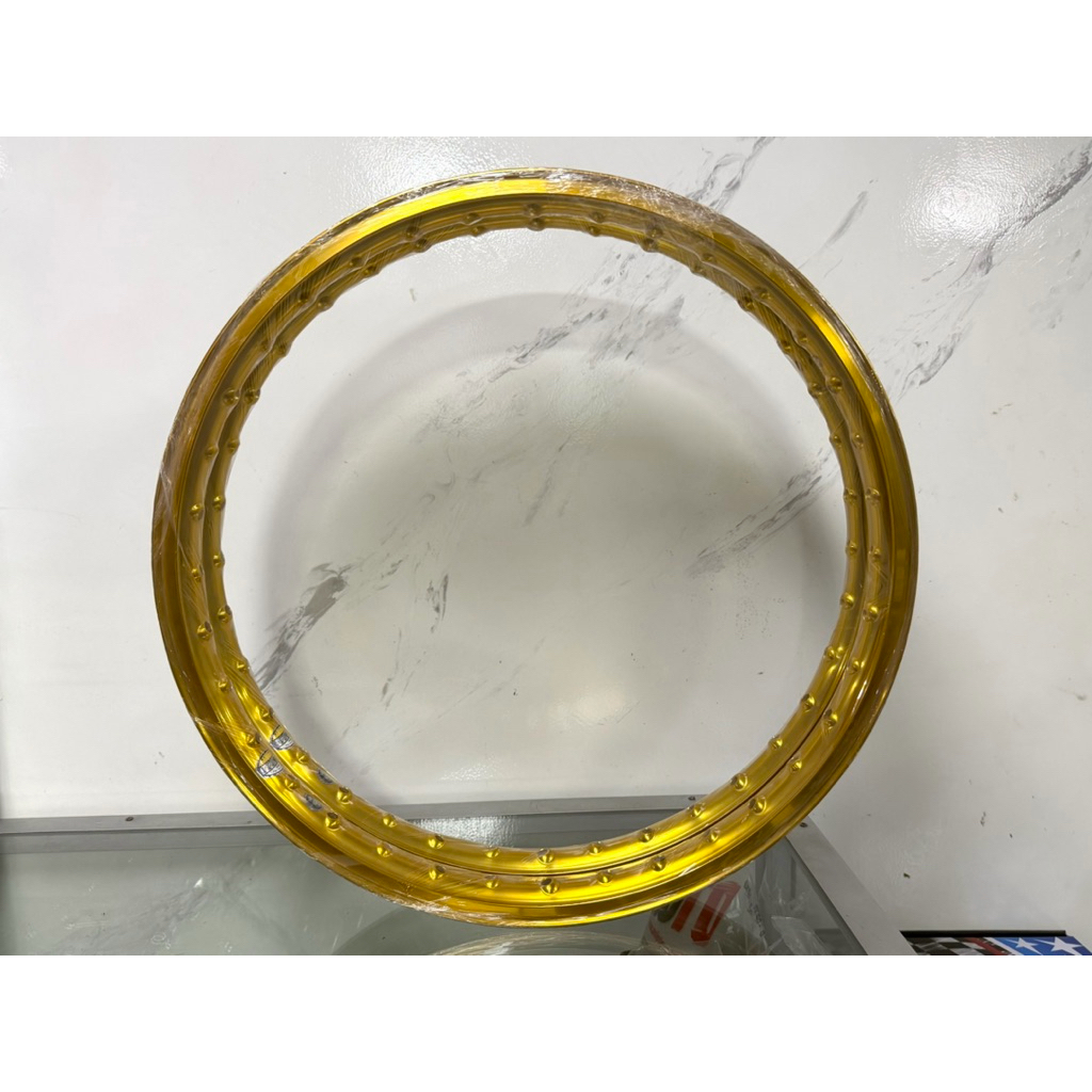 วงล้อรางน้ำ AKRONT งานมันปู(สมคิด) สีทอง ล้วน 1.40x17 ล้องานสมคิดแท้100% สินค้าพร้อมส่ง