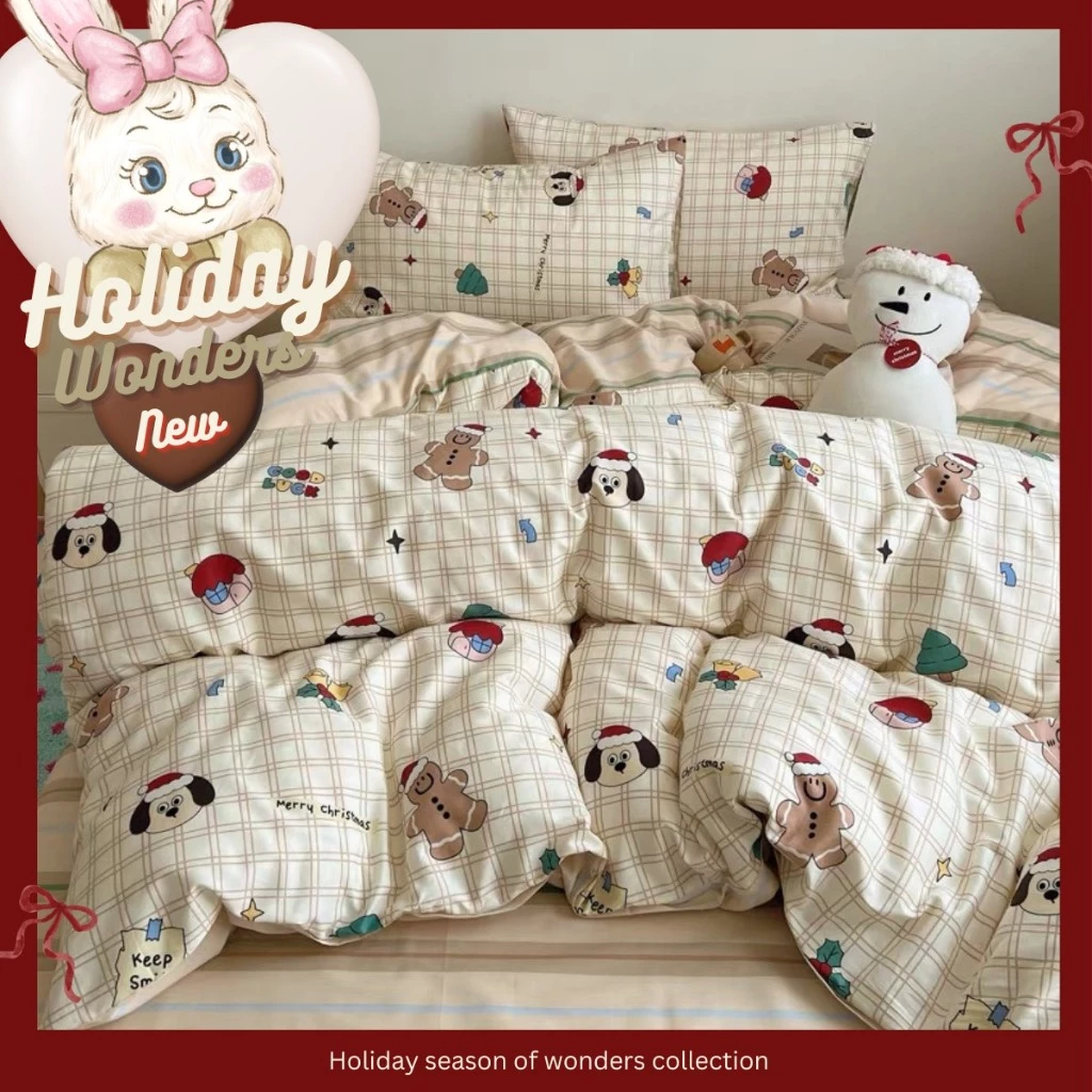 ชุดผ้าปูที่นอนลายน่ารัก Holiday Season of Wonders (Premuim) ครบเซ็ท 6 ชิ้น