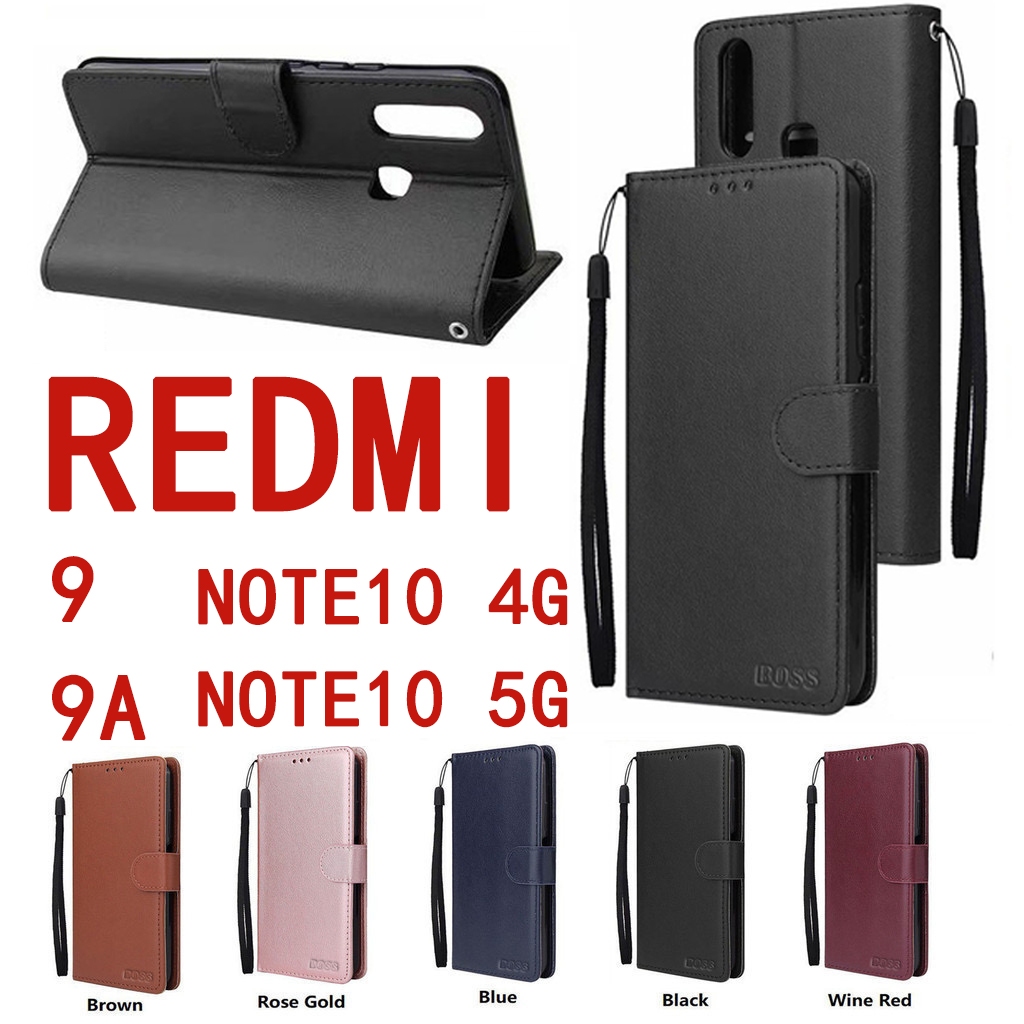 เคสมีแม่เหล็ก BOSS เคสฝาพับ ล็อคได้ สำหรับ REDMI 9A REDMI9T REDMI9 REDMI9C REDMI10 REDMI10 2022 REDMI NOTE10PRO 9S 9PRO
