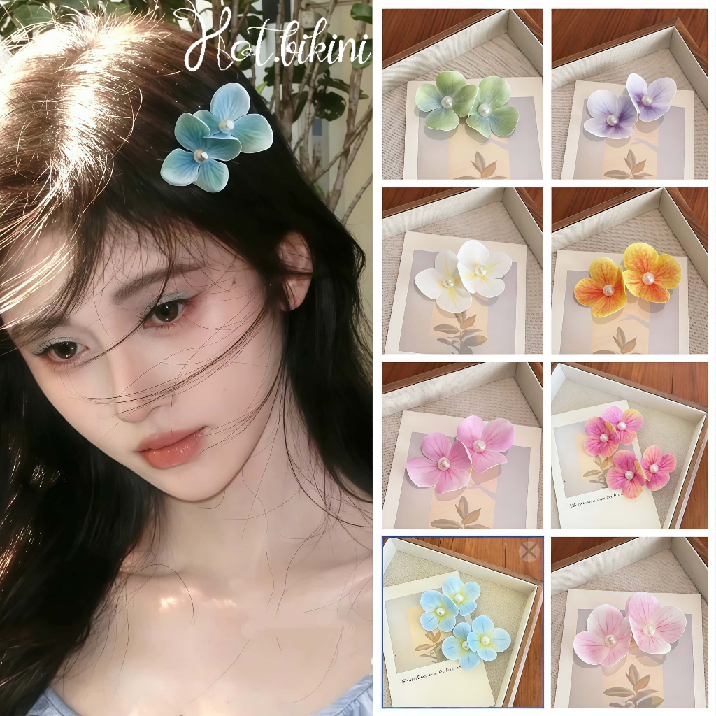 Hot.Bikini หวาน กล้วยไม้ กิ๊บติดผมลายดอกไม้ แฟชั่นสําหรับผู้หญิงสไตล์เกาหลีเครื่องประดับผมกิ๊บ y2k COD