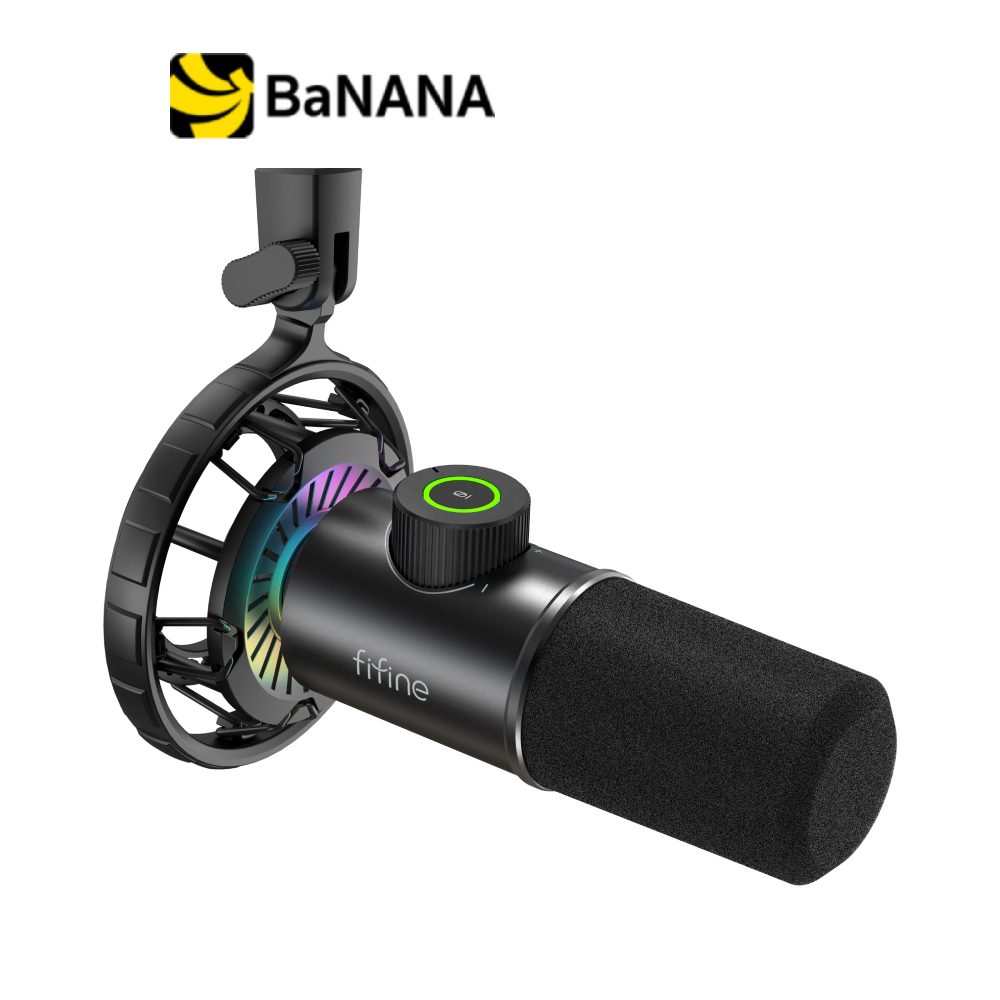 ไมโครโฟน Fifine K658 USB-C Dynamic Mic RGB Black by Banana IT
