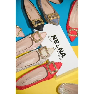 รองเท้าเเฟชั่นผู้หญิงเเบบคัชชูเเฟชั่นส้นปานกลาง No. 22-8 NE&NA Collection Shoes