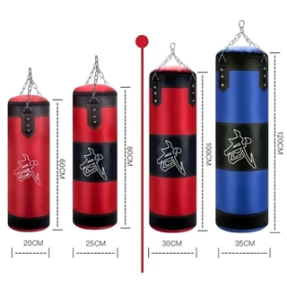 ซื้อ1แถม3！กระสอบทรายมวย แบบแขวน Boxing sandbag สำหรับชกมวย มวยไทย หนังpu+ผ้าใบอ๊อกซ์ฟอร์ด แบบแขวนขนาด 80cm/100 cm