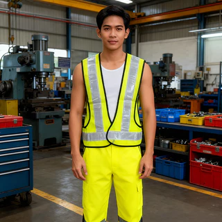 F07 เสื้อเซฟตี้ เสื้อกั๊กสะท้อนแสง วัสดุสะท้อนแสงรอบด้าน 360 องศา ใช้ในงานขนส่ง สถานที่ก่อสร้าง และสถานที่อื่นๆ
