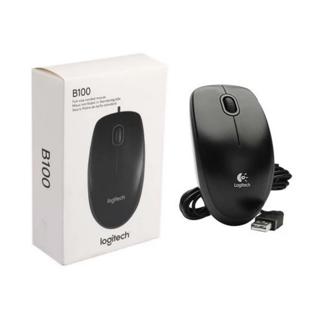 Logitech B100 USB เมาส์มีสาย