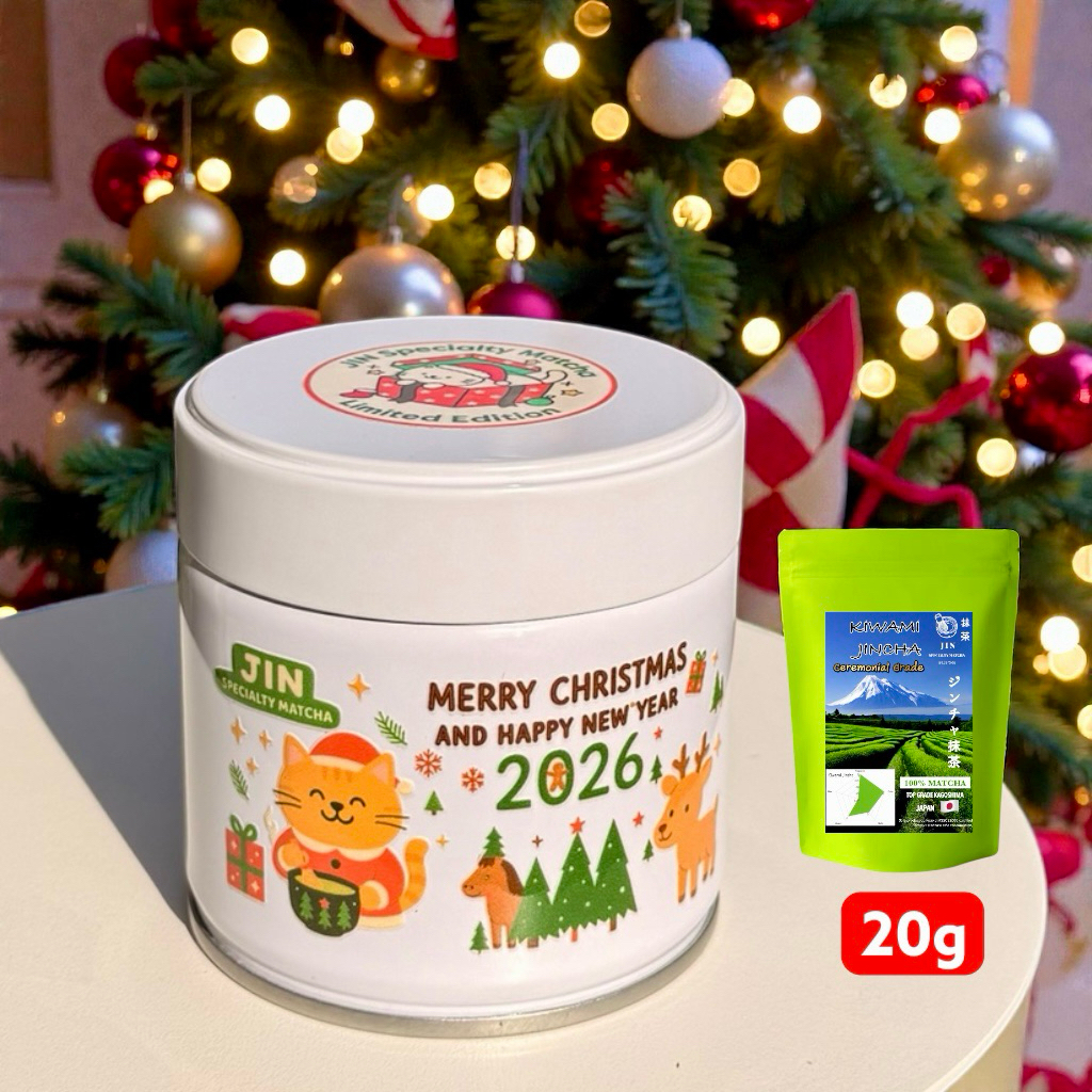 Limited Kiwami Jincha  Ceremonial มัทฉะเกรดพิธีการ-[กระปุกสกรีนตามseasonal]っちゃ,มัทฉะดินภูเขาไฟ @Kago